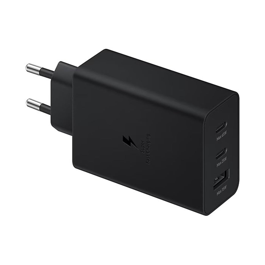 Samsung 65W Power Adapter Trio - Fast Charging, Universal Compatibility, and Triple Ports