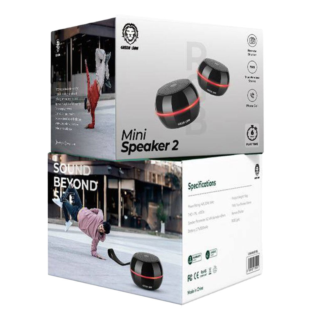 Green Lion Mini Speaker 2 - Black - GNMINISP2BK