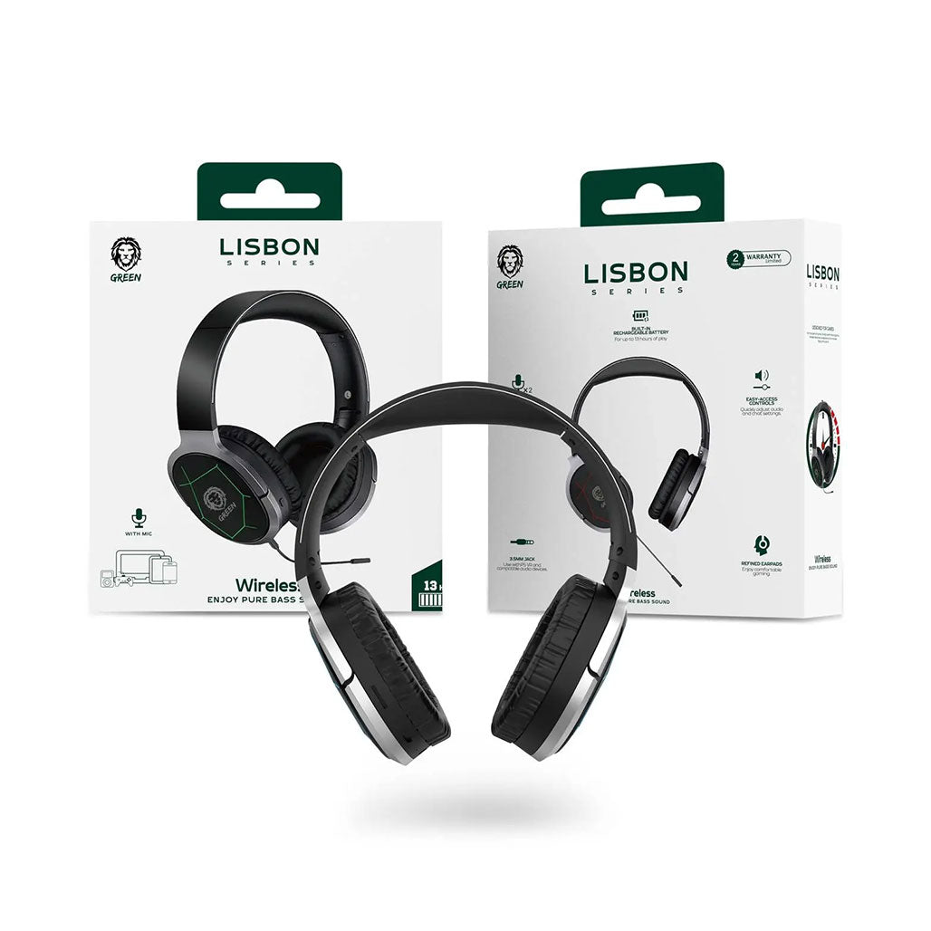 Green Lion GNHDPHT10 Lisbon Series Wireless On-Ear Headphones with Mic