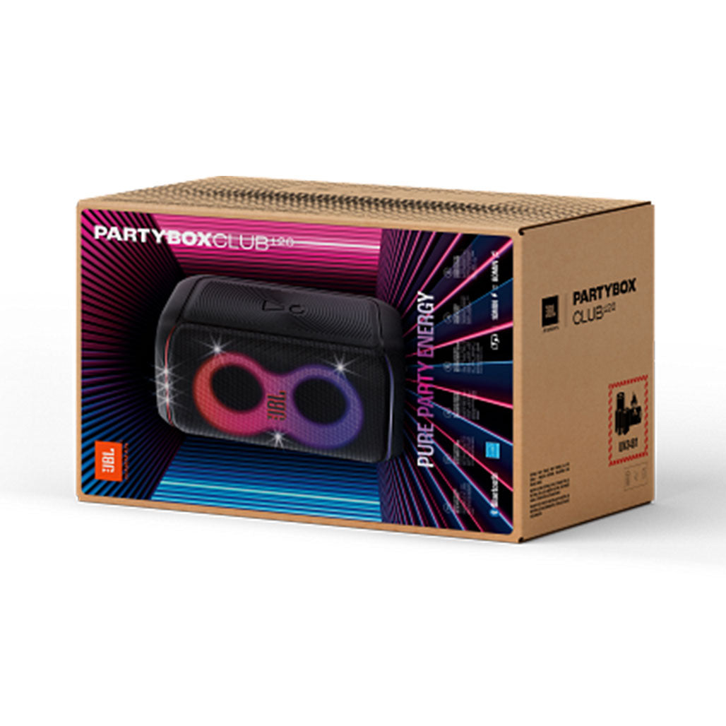 JBL PartyBox Club 120 - Portable Bluetooth Speaker with Powerful JBL Pro Sound, Futuristic Light Show, and 12-Hour Playtime