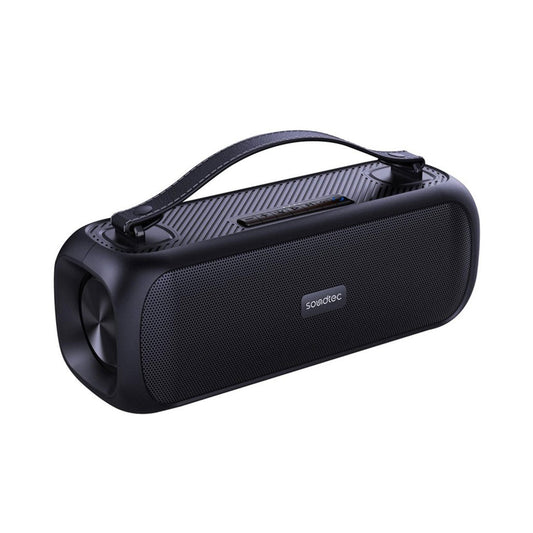 Soundtec by Porodo Soul Bluetooth Speaker with 30W Power, IPX5 Water Resistance, and 3000mAh Battery - Black