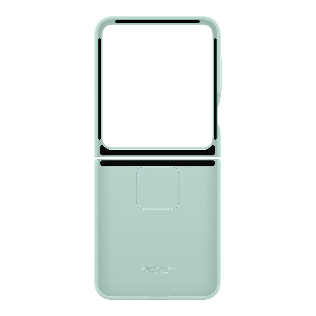 Samsung Z Flip6 Silicone Case with Built-In Ring - Mint | Ultra-Slim, Non-Slip Grip, Sleek Design