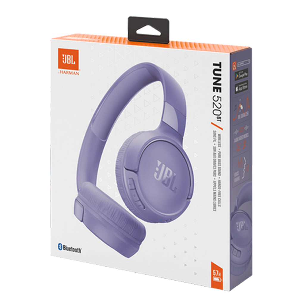 JBL Tune 520BT - Wireless On-Ear Headphones – Premium Pure Bass Sound