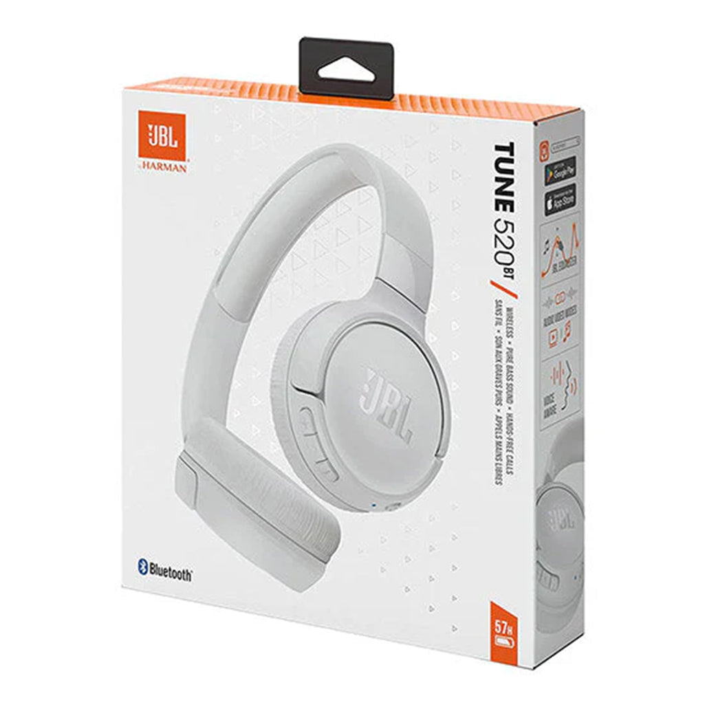 JBL Tune 520BT - Wireless On-Ear Headphones – Premium Pure Bass Sound