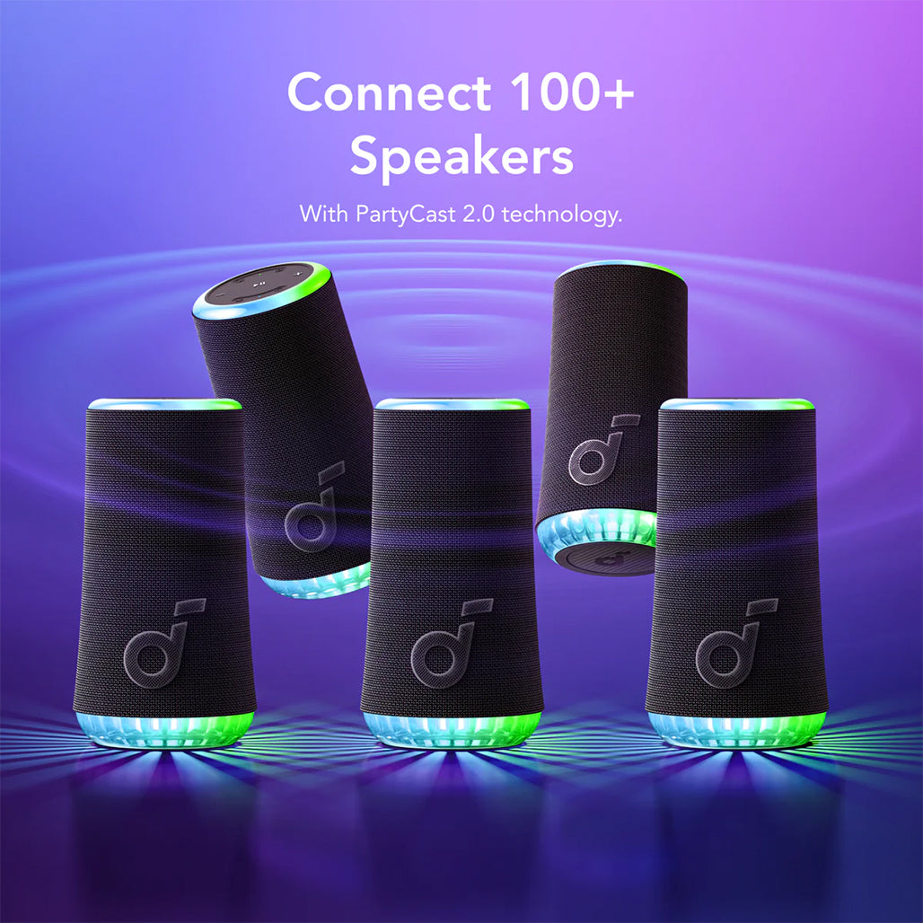 Anker Soundcore Glow - Portable Speaker with 30W 360° Sound and LED Light Show